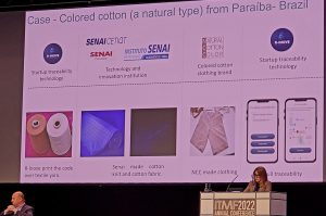 Micheline Teixeira presents fabric tracking technology in DAvos